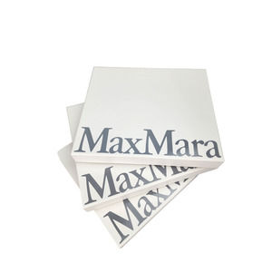 Max Mara Box 16 x 16 x2 Lot of 3 EUC Plus MaxMara logo tissue paper Retail Box